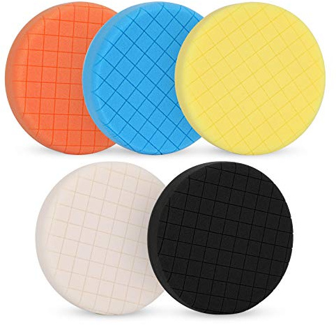 AVID POWER 6 Inch Buffing Polishing Pads 5Pcs for 6 Inch Backing Plate, Compound Buffing Sponge Pads for Car Buffer Polisher Compounding, Polishing and Waxing