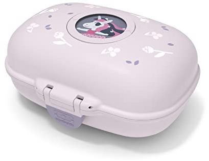 monbento - Caja de Merienda Infantil MB Gram Unicornio - Caja de Merienda Hermética para Niños - Ideal Escuela o Parque - Sin BPA - Segura y Duradera - Púrpura