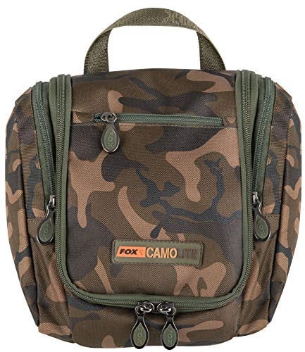 Fox Camolite Wash Bag 24x22x11cm - Kulturtasche für Karpfenangler, Kulturbeutel für Angler, Angeltasche zur Körperhygiene