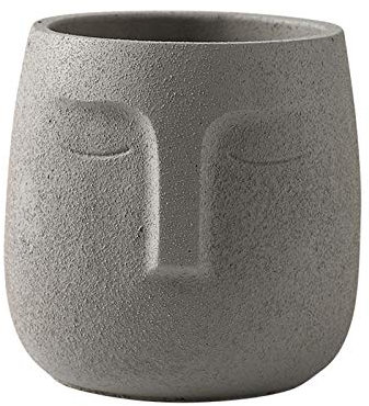 ALXFFBN Vase en céramique moderne en terre cuite pour plantes succulentes - Pot orange avec visage humain - Statue de tête - Pot de fleurs - Pot de fleurs - Rebord de fenêtre - Décoration d'intérieur
