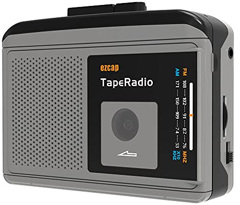 Y&H Portable cassette player with AM/FM radio, 3.5 mm audio output, walkman for listening to your favourite radio programs/tape player