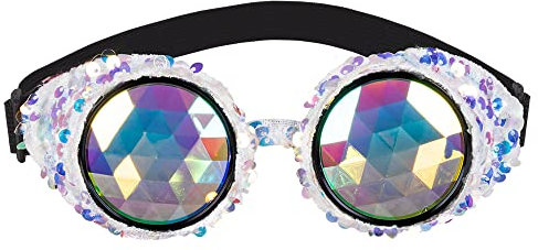 Boland - Partybrille Mirage, für Erwachsene, Brille, holografische Gläser, Kopfschmuck, Karneval, Mottoparty