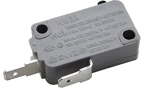 Yoiilnz (1 x KW3A Microwave Oven Door Lock Switch 16A 125VAC/250VAC Replacement Door Switch for Microwave Oven