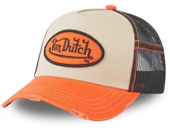 Von Dutch Trucker Cap mit Ora Mesh, Beige/Violett, Einheitsgröße