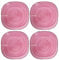 YöL Pack of 4 Pink Dinner Plates Aztec Reusable BBQ Summer Party Tableware Camping