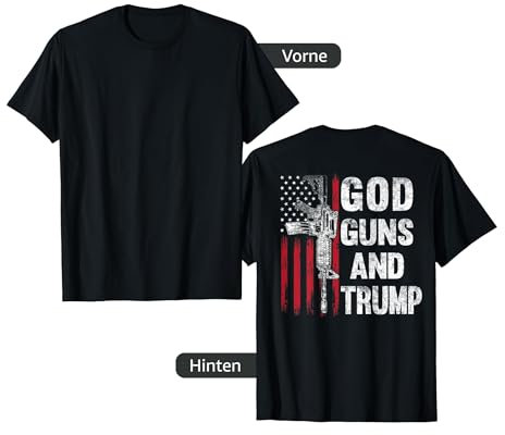 God Guns And Trump 2nd Amendment Flag AR15 Amerikanische Flagge T-Shirt