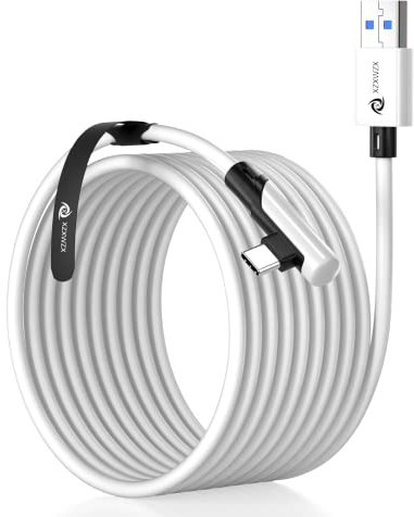 XZXWZX Link Kabel 5M Kompatibel Mit Oculus Meta Quest 3/2/Pro/Pico 4 Zubehör und PC/Steam VR, Schnellladekabel USB 3.0 Auf USB-C für VR-Headset und Gaming-PC, Hochgeschwindigkeits-Datenübertragung