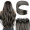 YoungSee Microring Extensions Echthaar Balayage 45cm Microring Extensions 1g Micro Eing Hair Extensions Remy Haarextension Micro Loop 50g Haarextension Micro Beads 50 Strähnen Remy Haar #1B/S/1B
