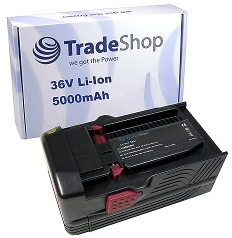 Trade-Shop Premium Li-Ion Akku, 36V / 5000mAh kompatibel mit Hilti VC20-UL, VC20-UM, VC40-UL, VC40-UM, WSC7.25, WSC70, WSR36 / Bohrhammer