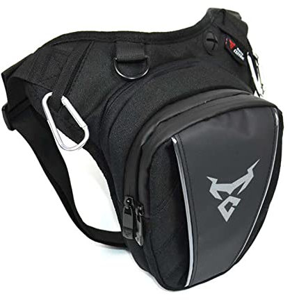 FUUBAMB00 Motorrad-Aufbewahrungstasche Multifunktionales Fach mit Großem Fassungsvermögen Wasserdichter Tankrucksack Aus Oxford Stoff Motorrad Drop Waist Leg Bag,Gray,29 * 29 * 10cm