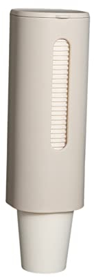 Chonor Dispenser di Tazze di Carta, Antipolvere Trasparente portabicchieri di distributori d'Acqua, tazza da parete, per bicchieri di plastica, bicchieri di carta e coni di carta ecc(Beige)