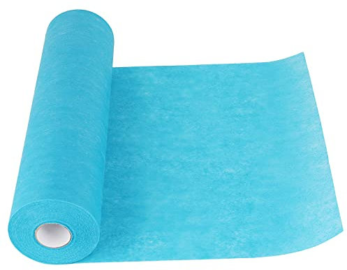 KOHMUI Vlies Tischläufer, Edle Tischdeko für Hochzeiten Geburtstage, dekoratives Tischband Deko für Taufen Kommunionen, in Aqua-Blau, Breite ca. 30 cm / Länge ca. 25 m