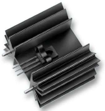 Kühlkörper, extrudiert, PCB-Montage, Standard-Kühlkörper, 1 Stück | SK 129 63,5 STS