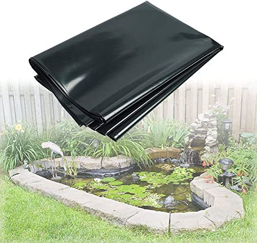 YOEBI Revestimiento De Estanque De HDPE, 2X4m 3X5m 5X7m Resistente A Los Rayos UV Reforzada Membrana Lona Forro para Estanques De Peces, Forro De Goma para Jardín, Piscina, Paisajismo,9 * 10m
