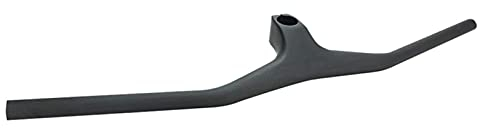 Fahrradvorbau, Fahrradlenker Fahrrad für MTB Fahrrad Riser, 17 Grad einförmig, integrierter Lenker mit Vorbau, matter Carbon-MTB-Lenker (Farbe: Schwarz)