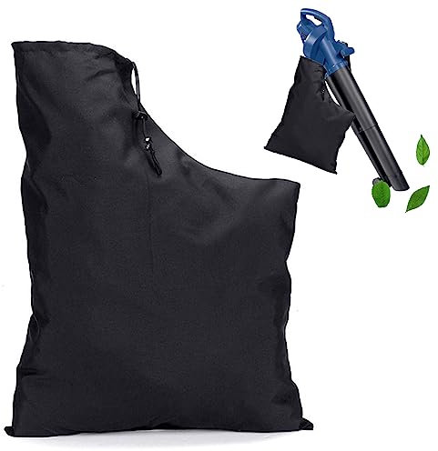 Bolsa De Recogida De Soplador De Hojas, Bolsa Aspiradoras de Hojas, Bolsa De Almacenamiento Soplador De Hojas, Bolsa De Aspiradora De Hojas Con Cordón, Ajustable Oxford con Cremallera(negro)