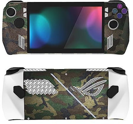 PlayVital 2 Kits de Calcomanía Protectora de Piel para ROG Ally - Accesorios Pegatinas Personalizadas, Adhesivo de Vinilo, Skin Decal para Consola de Juego Portátil (Camuflaje Verde Militar)