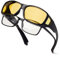 Face Shadow Polarisierte Nachtsichtbrille für Autofahrer, Nachtfahrbrille Clip Herren, Nachtbrille zum Autofahren, Überzieh Sonnenbrille Nachtsicht, Überbrille Ultra Leicht