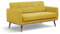 Klematisar Sofa für 2 Personen 155cm – Moderner Zweisitzer auf Holzbeinen – Polstersofa im skandinavischen Stil - Couch im Retro Vintage Design mit Steppung