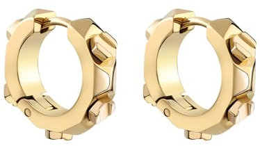 Philipp Plein Damen Ohrringe Creolen Edelstahl IP Gold THE PLEIN CUFF PJ1EA22EU