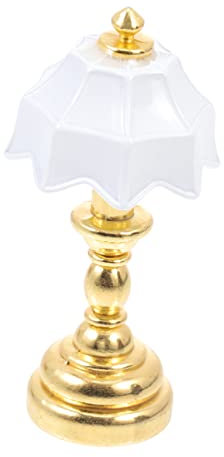 ibasenice 1stk Puppenstuben-tischlampe Puppenhaus Tischlampe Miniatur-puppenhausmöbel Led-schreibtischlampen Kleines Möbelmodell Mini-nachttischlampe Beleuchtung Eisen Ob11 Lebensmittel