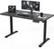 Flamaker Höhenverstellbarer Schreibtisch Ganze Tischplatte 120 x 60 cm Schreibtisch Höhenverstellbar Elektrisch mit USB-Aufladung und 360° Rollen (Schwarz)