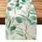 Weldomcor Tischläufer Outdoor, Grüner Eukalyptus Tischläufer Frühling Sommer Dekorativer Tischdeko Vintage für Gartenparty Esszimmer Küche Bauernhaus Hochzeit Geburtstag Draussen Dekor 32x183cm