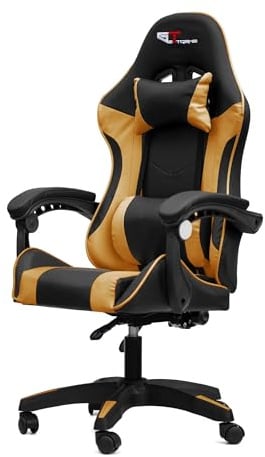 Gaming Office Chair Game GT Extreme Eco Leather (Black and Gold)