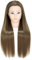 Training Head,26-28 Inch Hairdressing Head 100% Synthetic Fiber Cosmetology Mannequin Head with Free Clamp for Braiding Stying (bronze)