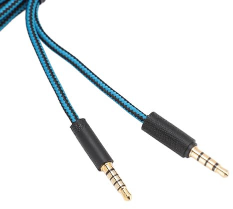 ASHATA Cable de Audio de 3,5 Mm para Logitech G233 G433 Gpro Gpro X, Cable de Auriculares para Juegos Macho a Macho de 3,5 Mm 1/8 para G Pro X