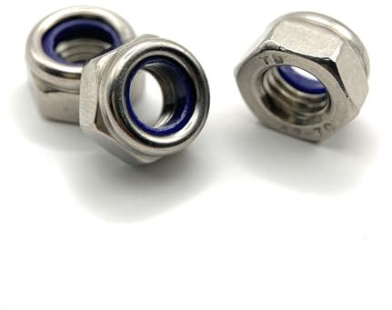 Ecrou Nylstop M3 indesserrable en acier INOX (Ø 3mm / 3 mm) | Écrous Autobloquant Hexagonal autofreiné DIN 985 Inoxydable A2/070 V2A avec bague nylon de blocage : LOT DE 20 Pcs - Premium Fixation