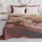 PETTI Artigiani Italiani - Copriletto Matrimoniale Primavera Estate, Coperta Leggera Matrimoniale, Lenzuola Copriletto, Marble Tortora 100% Made in Italy