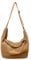 Boziee Unisex Cord Tasche Umhängetasche Schultertasche groß Damen Shopper Tasche Trapez Fashion Stofftasche Tote Bag für Alltag/Büro/Schule/Reisen (Braun)
