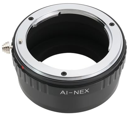 VGOL Objektiv-Adapter, manueller Fokusring, kompatibel mit Nikon AI-Objektiv auf E-Mount-Kamera, kompatibel mit Alpha 1, A9, A7, A7C, kompatibel mit Nikon AI-Objektiven, 1 Stück