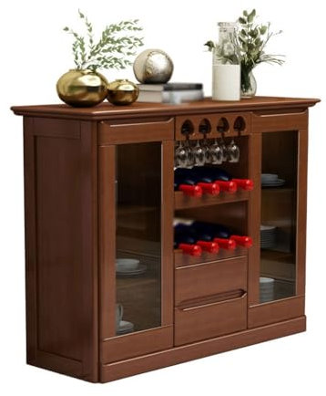 Guernsey Woollens Anrichte Chinesischer Stil, Kreativer Massivholz-Weinschrank, Restaurant, Multifunktionales Sideboard, Heimküche, Aufbewahrungsschrank Buffetschrank