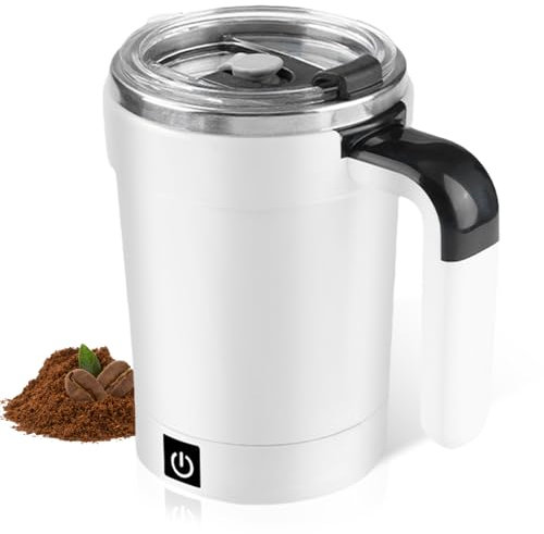 Tasse À Café Auto-Mélangeante BORDEAG, Acier Inoxydable 304, Tasse À Café Magnétique Rechargeable Par Usb, Pour Thé Et Café, 1 Millilitres, Moderne, Réutilisable, Ronde, 2 Cm De Large Et 1 Cm De Haut
