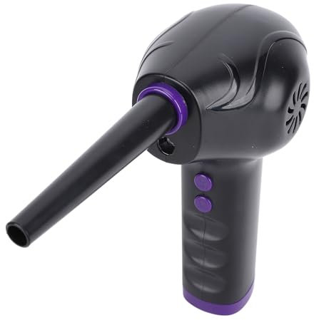 Compressed Air Duster, Electric Duster for Hair Barber, 3 Gear Portable Jet Dry Air Blower, Cordless Vacuum Cleaner with 5 Nozzles, for PC, Office,Salon, Fan, Laptop, Keyboard, Car