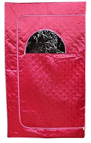 Sauna à Vapeur Portable Pliable Maison Isolante à Quatre Couches éPaissir Kit De Tente De Sauna Spa pour Une Personne Cabine De Pliage avec (sans la chaise) 100 * 80 * 170cm (rouge)