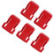 ANKROYU Milwaukee M18 Battery Holder 5 Pack Heavy Duty ABS Battery Mount Stand Secure Storage Rack For 18V Batteries Workshop Truck Tool Organization (Red)