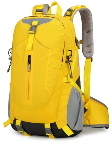VHGHHVEJ Outdoor Rucksack 45l Wasserdichtes Licht Wandern Und Ski -rucksack Für Männer Frauen-gelb-36-55l