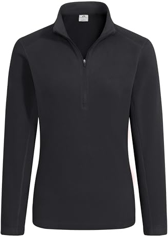 Pioneer Camp Fleecepullover Damen Half-Zip Polartec Micro Fleecejacke Als Extrem Wärmenden Und Leichten Base-Layer Für Outdoor-Sport Und Wandern