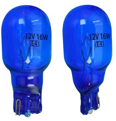 LUDUN W16W 12V 5000K Auto-Glühlampen W16W Rückfahrlicht, Signal Lampen mit Glass Crimp Base, Weiß, 2er Pack