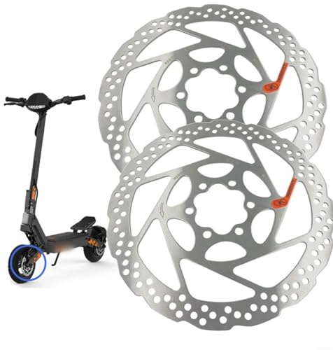 160 mm Edelstahl Scheibenbremse für Kukirin G2 Scooter, 6-Loch Bremsscheibe mit schneller Wärmeableitung, hohe Verschleißfestigkeit und zuverlässige Bremsleistung