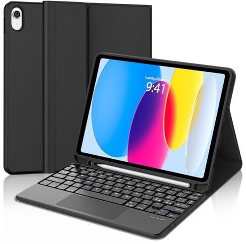 Occtingkind Per iPad A16 11 & 10 Gen Cover Tastiera con Touchpad Italiana | Con Touchpad - Custodia Magnetica Rimovibile Keyboard, Protezione affidabile, Cover per iPad con Tastiera A16 Nero