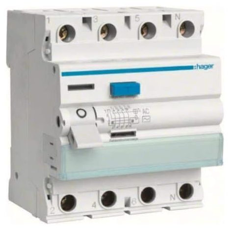 Hager CDC425J - Interruptor FI, 25 A, 30 mA, Tipo A, 4 Pines