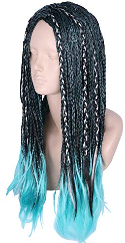 wigstyle Anime Cosplay Perücke Grün Perücke Halloween Kostüm Perücken für Frauen und Mädchen