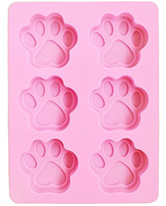 Delaman Moule en Silicone Forme Patte Mignonne de Chat Chien, Qualité Alimentaire pour Chocolat Fondant Gâteau Biscuit Glaçons Décoration DIY de Patisserie (Size : L)