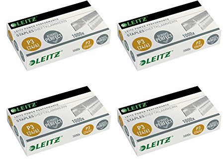 Leitz 55700000 Heftklammer (24/6 mm) 1000 Stück verzinkt (4, 24/6 mm)