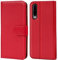 Verco kompatibel mit P30 Hülle, Handyhülle für Huawei P30 Tasche PU Leder Booklet Flip Case - Rot