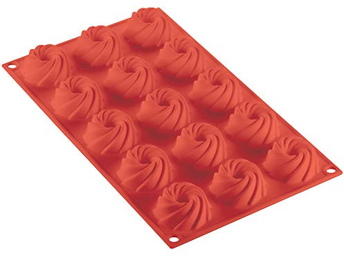 Silikomart Professional Moule en silicone SF310, tourbillon de 4 cm de diamètre x 2 cm de haut.